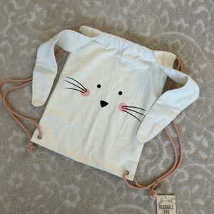 NWT New Bunny rabbit drawstring bag accessories girl purse toddler